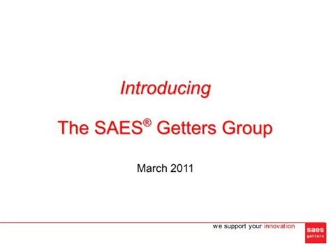 Introducing The Saes Getters Group Milan