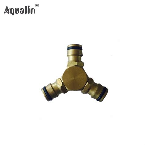 5pcs New Arrival Three way Brass Hose Coupling Quick Connectors Garden ...