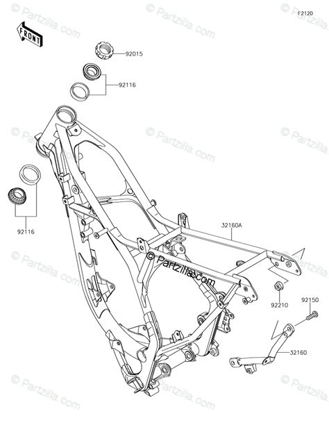 Kawasaki Motorcycle 2019 OEM Parts Diagram for FRAME | Partzilla.com