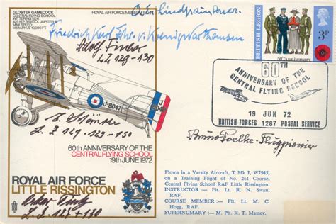 At Auction Great War Luftwaffe Pilots Multiple Signed Rossbach RAF