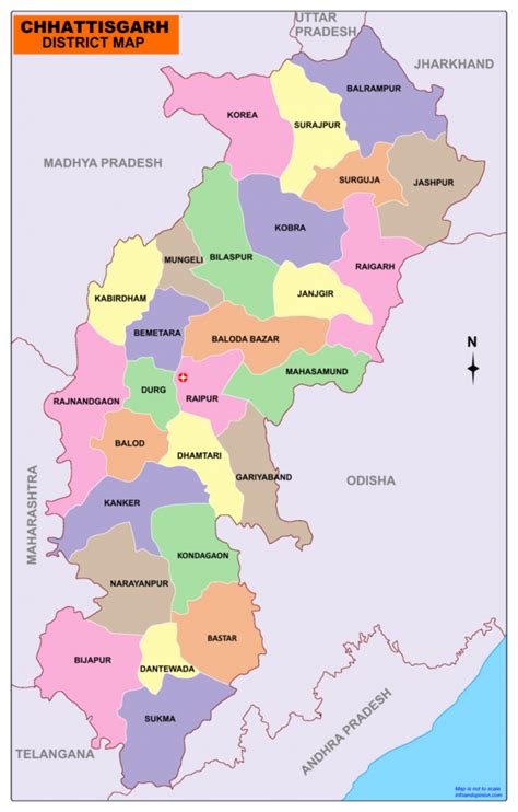 Chhattisgarh District Map Infoandopinion