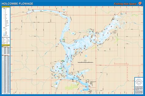 Holcombe Flowage Chippewa Co Fishing Map