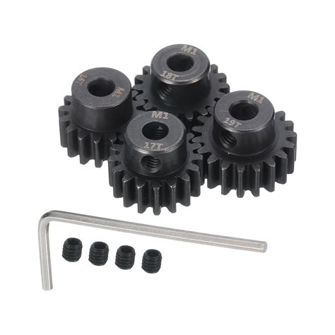 Amazon MECCANIXITY 4Pcs RC M1 Motor Pinion Gear 5mm Shaft 16T 17T