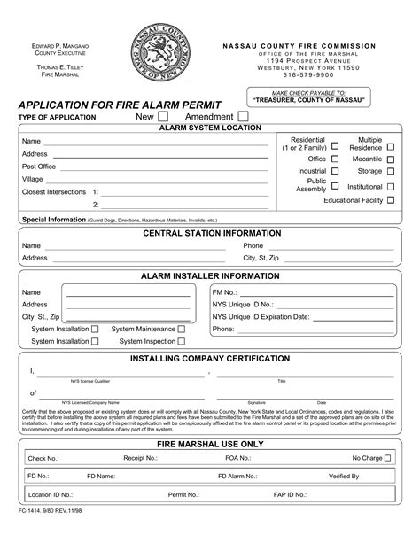 Nassau County Fire Marshal Pdf Form Formspal