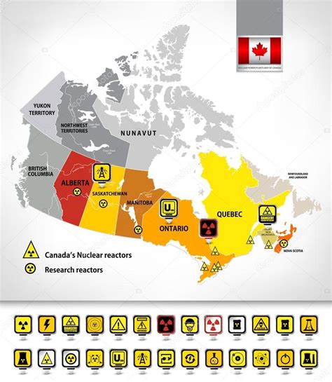 Nuclear power plants map of Canada 2