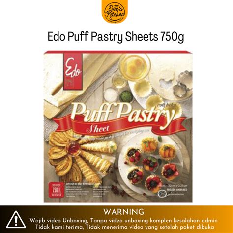 Jual EDO Puff Pastry Sheet Kulit Pastry 750gr Shopee Indonesia