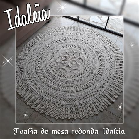 Tapetão de sala russo 100 algodão 180cm de diâmetro Elo7