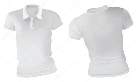 Women White Polo Shirts Template — Stock Vector © Airdone 122869464