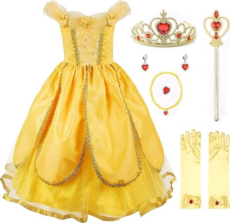 JerrisApparel Princess Belle Costume Deluxe Party Fancy Dress Up For