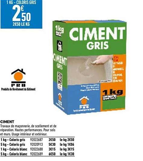 Promo Ciment Gris Chez Brico Cash ICatalogue Fr