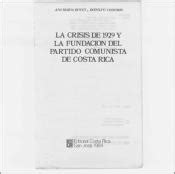 La crisis de 1929 y la Fundación del Partido Comunista de Costa Rica