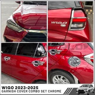 TOYOTA NEW WIGO 2023 2025 GARNISH COVER COMBO SET MATT BLACK CHROME