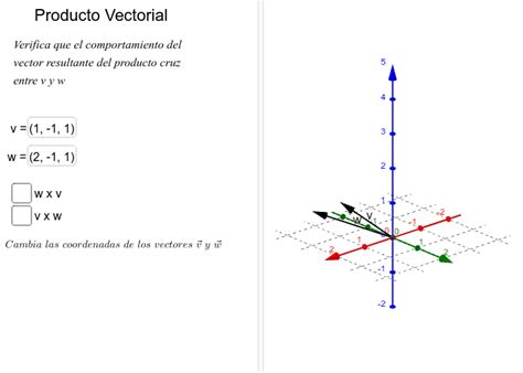 Producto Cruz Vectorial Y Sus Aplicaciones GeoGebra