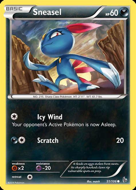 Sneasel xy2 51 Pokémon Card Database PokemonCard