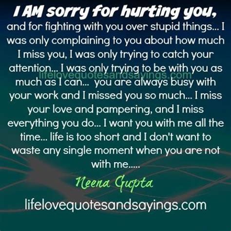 Quotes About Sorry For Hurting You Quotesgram