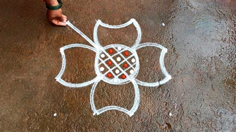 Ugadi Pandigai Flowers Kolam Panguni Madham Kolam Dots Begginers