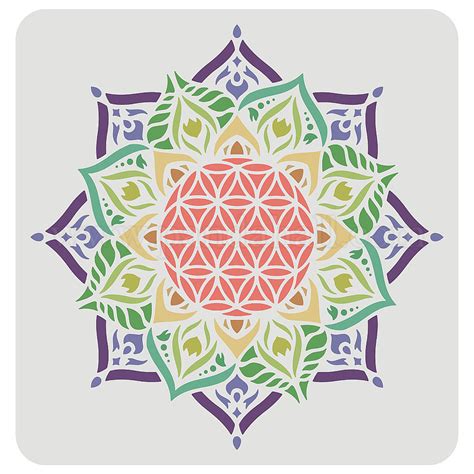 Shop Fingerinspire Flower Of Life Stencil X Cm Reusable Mandala