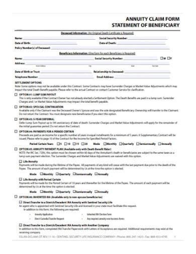 Free Annuity Statement Samples And Templates In Ms Word Pdf