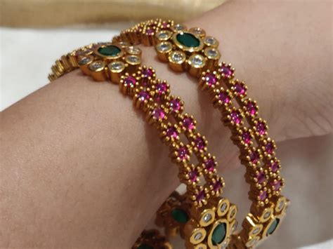 Temple Jewellery Bangles Designs