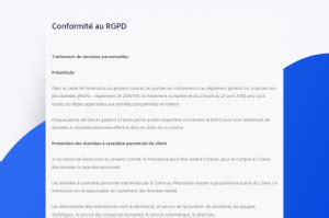 Modèle clause rgpd contrat de prestation de service