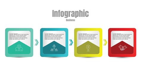 Infographic template step guide for business information presentation ...