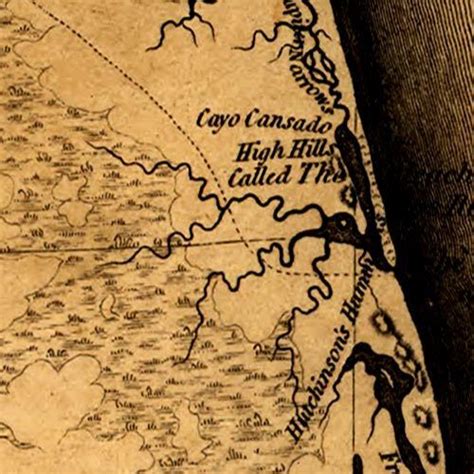 Map State Of Florida Vintage By Charles Vignoles Circa 1823 24 X 30