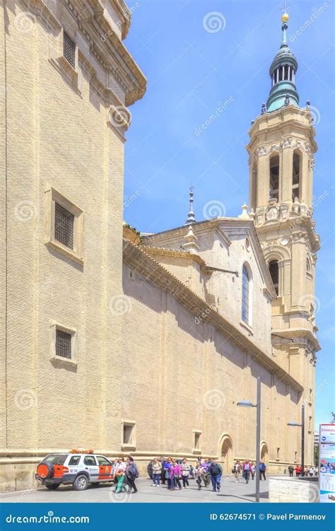 Saragossa Cathedral Of Mother Of God Pillar Editorial Photo Image Of