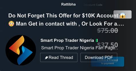 Do Not Forget This Offer For K Account Thread From Smart Prop