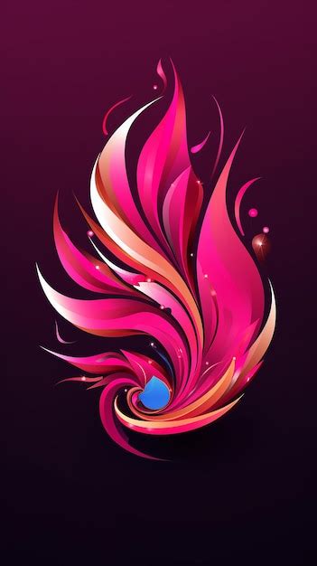 Premium Photo Dynamic Pink Logo Design Vector Art