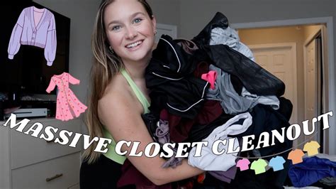 Huge Closet Clean Out Decluttering My Wardrobe Organizing