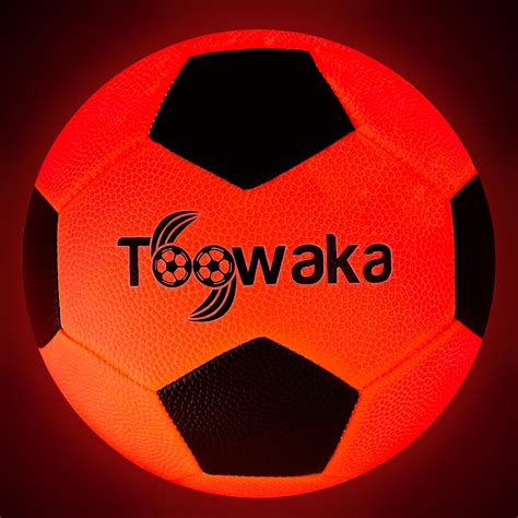 Amazon Toowaka Light Up Soccer Ball Size 5 Glow In The Dark