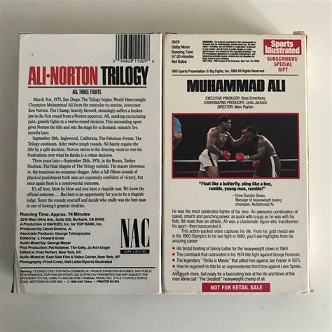 Vintage Muhammad Ali Vhs Tape Set 70s 80s Boxing Ken Norton Etsy