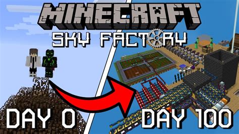 I Survived Days In Minecraft Skyfactory Youtube