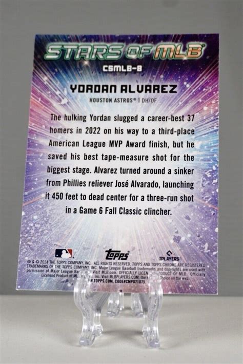 Topps Series Baseball Chrome Stars Of Mlb Csmlb Yordan Alvarez