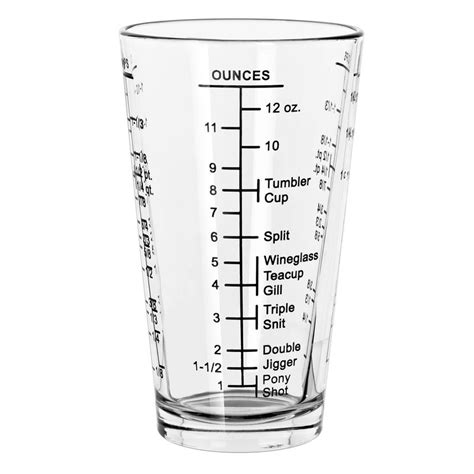 Libbey 1639 1918m 16 Oz Duratuff Mixing Glass Capacity Markings On Sides