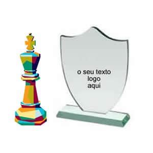 Troféus Acrílico Personalizados texto e logotipo