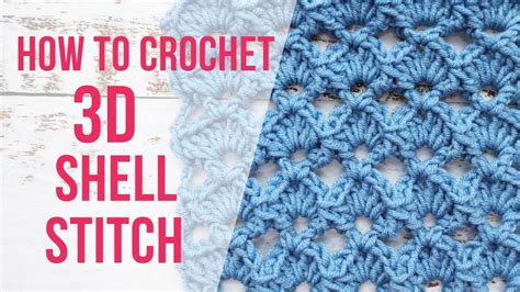 How To Crochet 3D Shell Stitch Step By Step US Terms YouTube