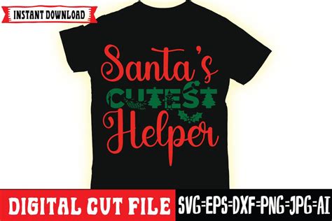 Santas Cutest Helper Svg Cut File Graphic By Roni Designer · Creative