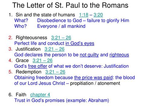 Ppt The Letter Of St Paul To The Romans Powerpoint Presentation Id