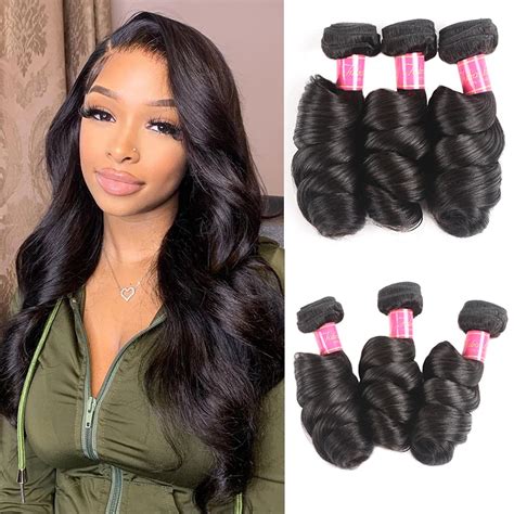 Malaysian Loose Wave Hair Bundles 16 26 Inches 100 Human Hair