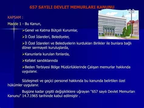 PPT 657 SAYILI DEVLET MEMURLARI KANUNU PowerPoint Presentation Free