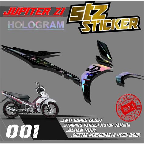 Jual TERBARU STZ 001 STICKER STRIPING HOLOGRAM VARIASI MOTOR YAMAHA