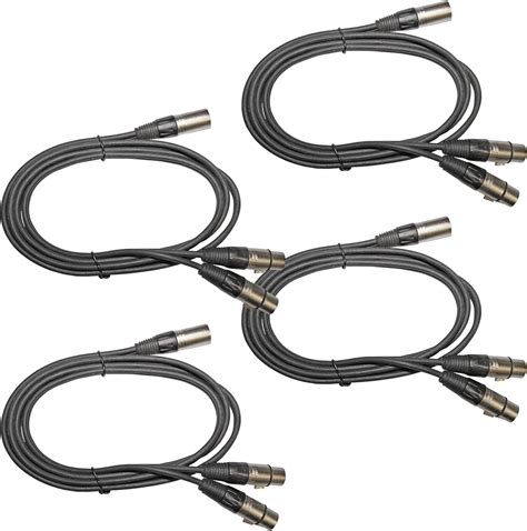 Amazon Pack Of Xlr Y Cable Splitter Pin Black Male To