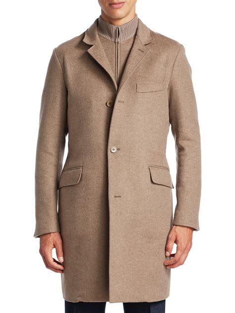 Loro Piana Martingala Cashmere Long Coat In Brown For Men Lyst