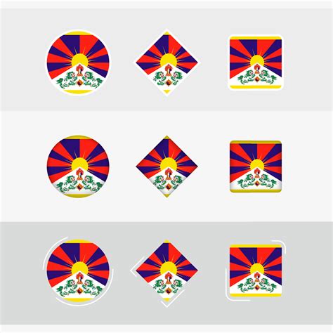 Tibet Flag Icons Set Vector Flag Of Tibet 22969762 Vector Art At Vecteezy
