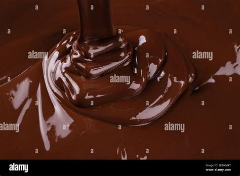 Hot Chocolate Syrup Filling Sweet Food Background Stock Photo Alamy