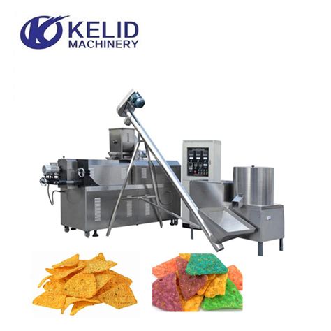 Twin Screw Extruder Fried Corn Flour Tortilla Doritos Chips Making