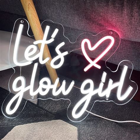 Custom Lets Glow Girl Neon Sign You Glow Girl Neon Personalized Beauty Salon And Hair Salon