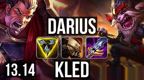 Darius Vs Kled Top 6 Solo Kills 300 Games Dominating Kr Master