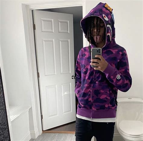 Pin By Thierry On P I C S Drip Outfit Men Purple Bape Hoodie Outfit Purple Bape Jacket